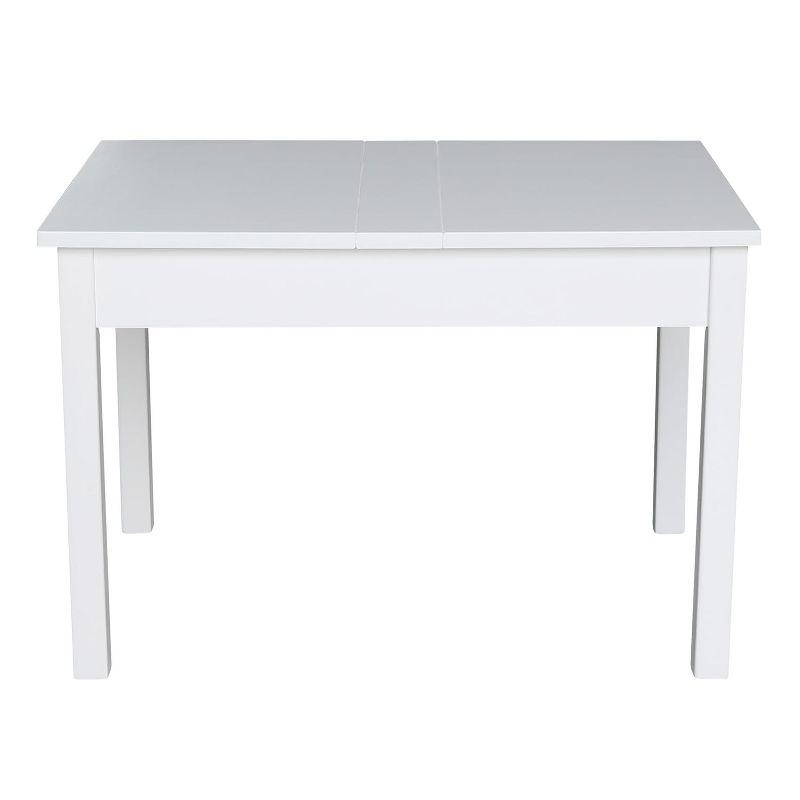 International Concepts Table With Lift Up Top For Storage, White