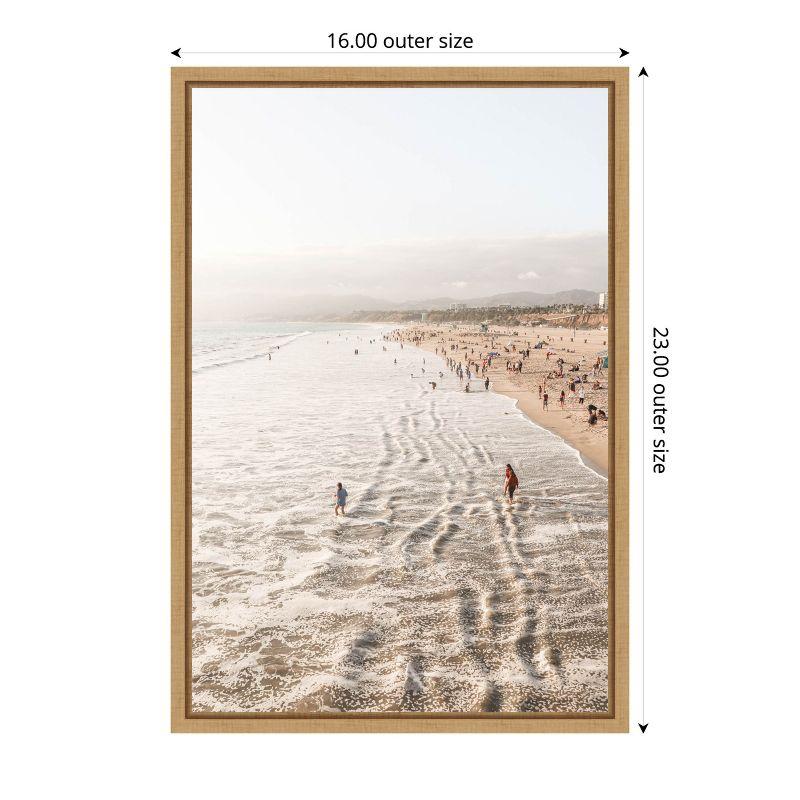 Amanti Art Santa Monica Beach by Henrike Schenk Framed Canvas Wall Art