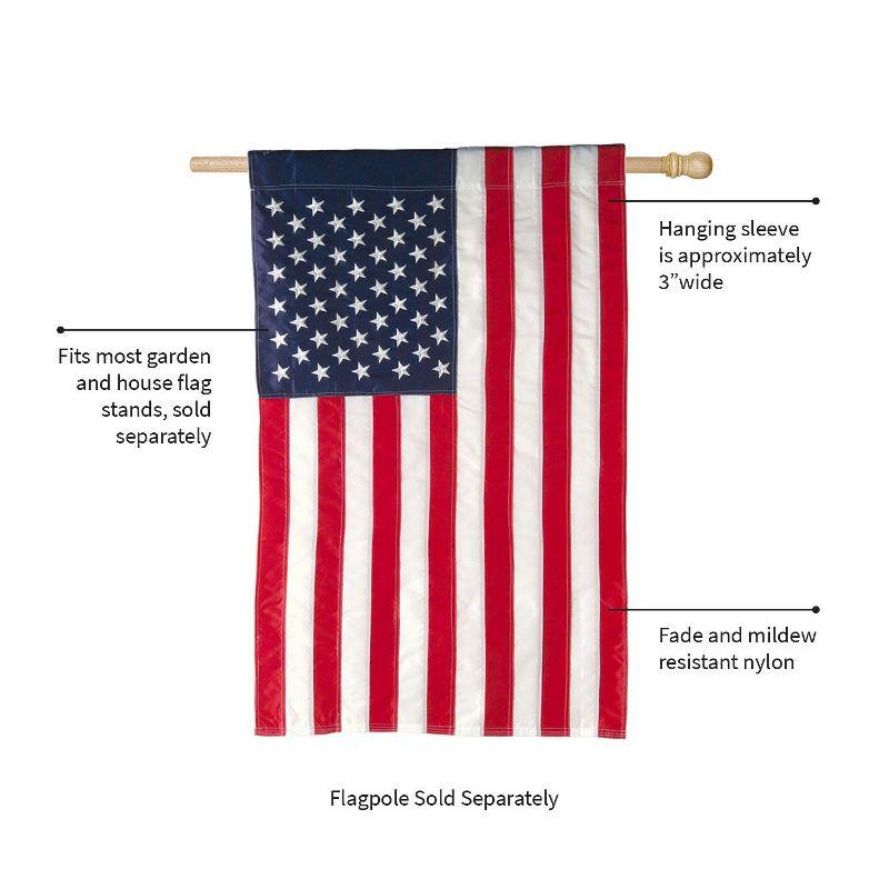 Evergreen Flag American Flag House Applique Flag