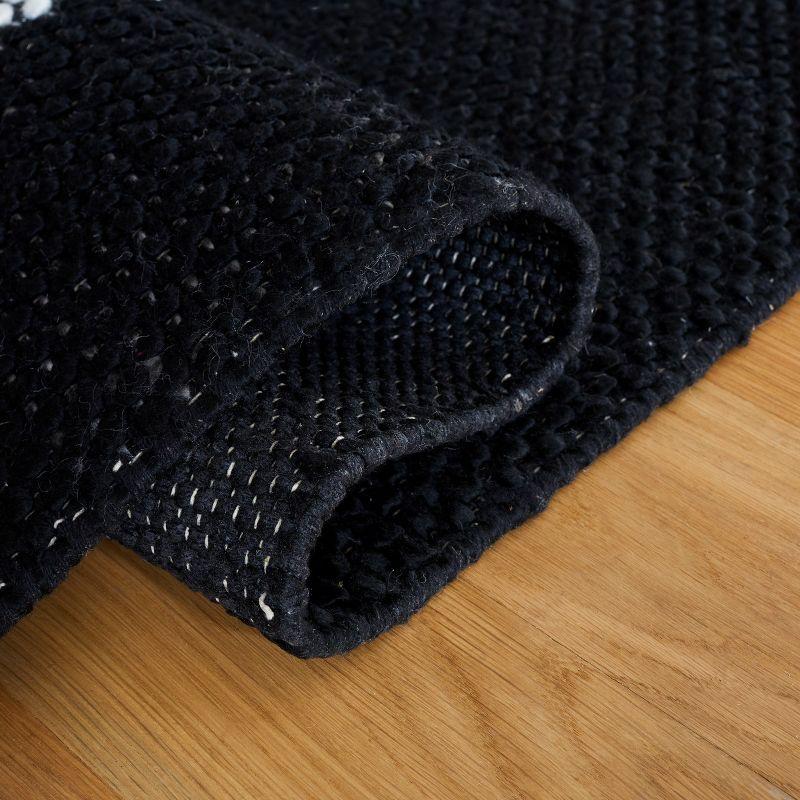 Natura NAT324 Flat Weave Indoor Area Rug - Black/Ivory - 8'x10' - Safavieh