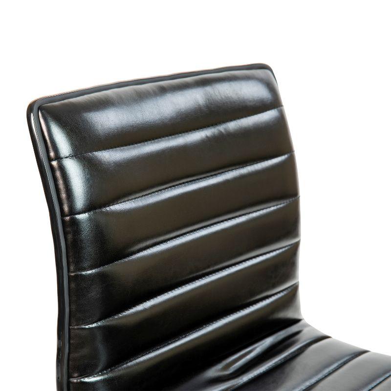 Flash Furniture Merchiston Low-Back Modern Ribbed Upholstered Vinyl Swivel Desk Chair by Flash Furniture