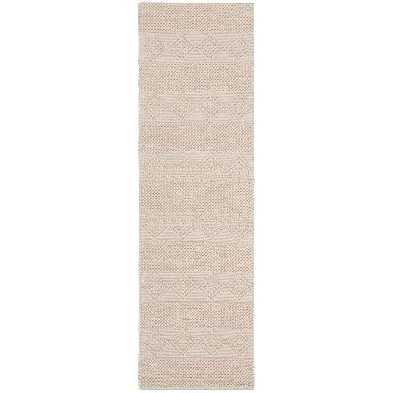 Ivory Coast Handwoven Wool 2'3" x 6' Runner Rug