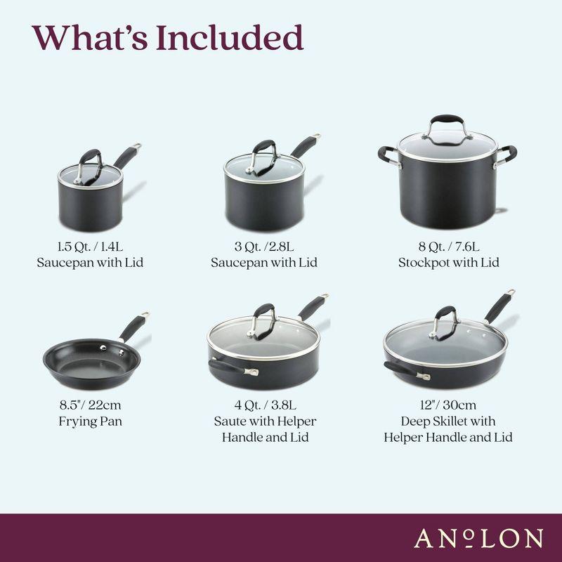 Anolon Anolon Advanced Home Hard Anodized Nonstick Cookware Set, 11 Piece