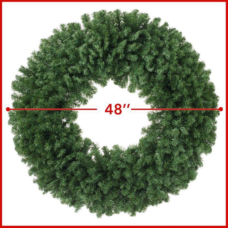 Casafield Artificial Christmas Wreath for Front Door, Window or Mantel, Green Fir Indoor/Outdoor Holiday Décor