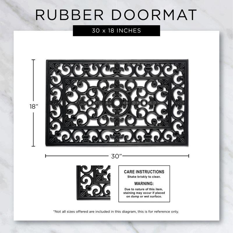 Design Imports  Pineapple Scroll Rubber Doormat