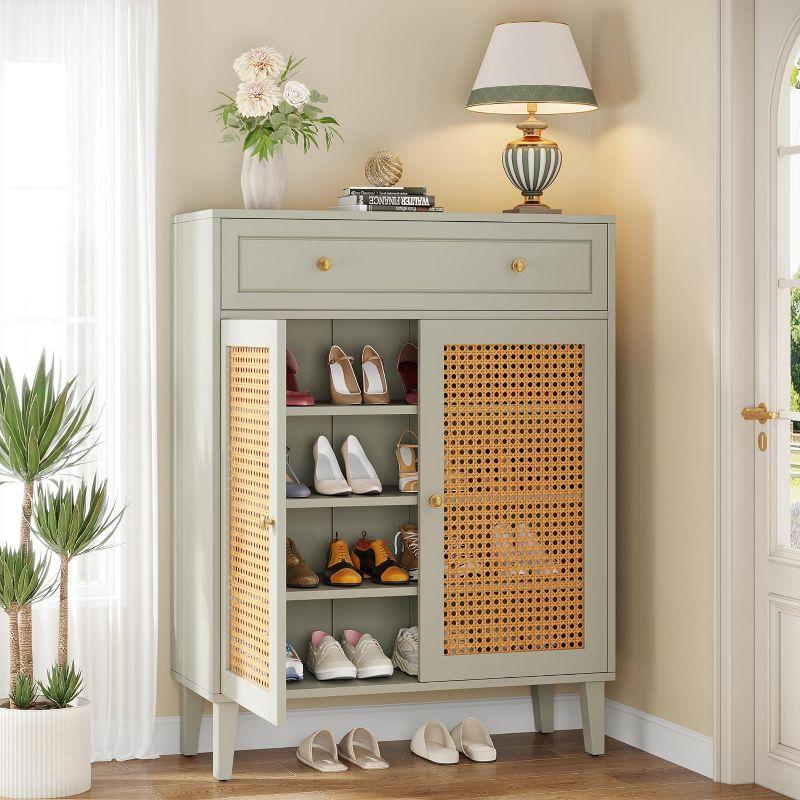 Tribesigns Modern Shoe Cabinet with Doors and Drawer