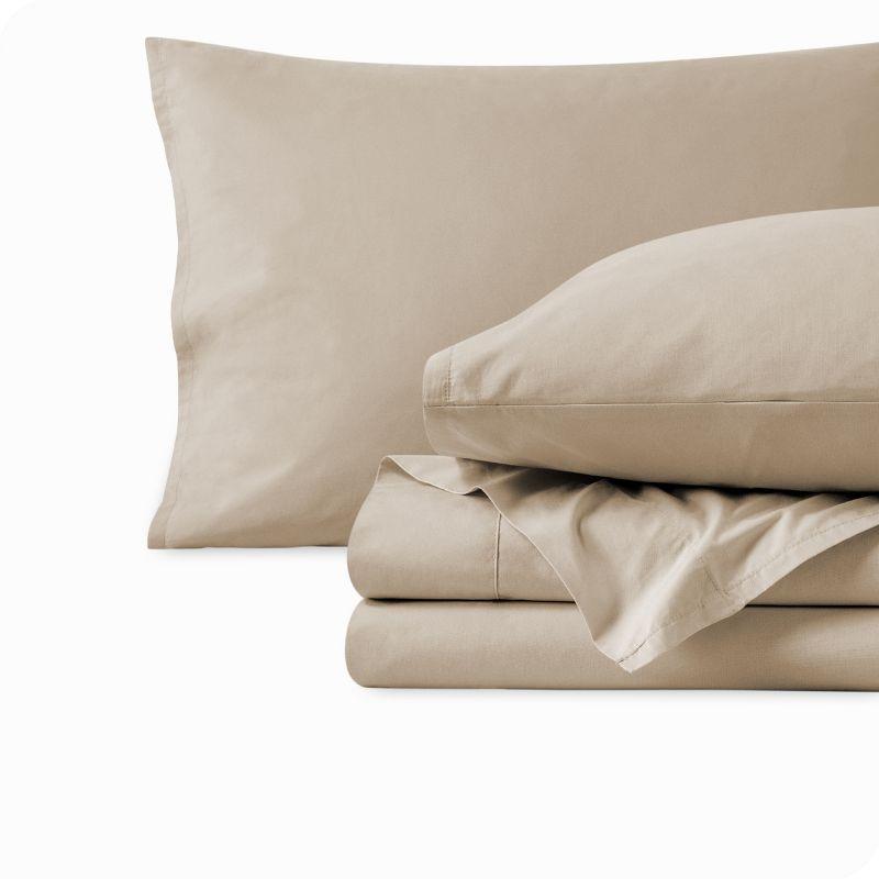 Bare Home 100% Cotton Percale Sheet Set