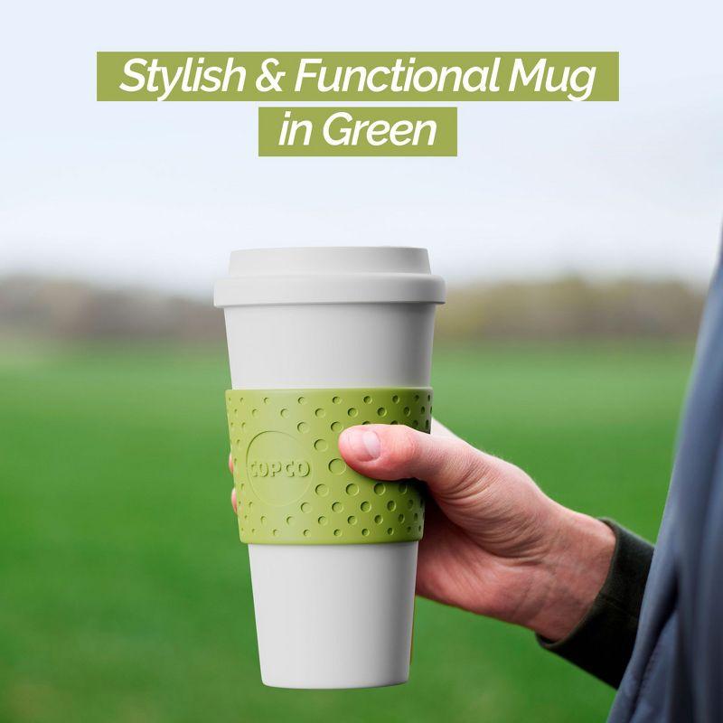 Copco Acadia 16 oz Travel Mug - Insulated Reusable Coffee Tumbler with Double-Walled Plastic, Leak-Proof Lid, BPA-Free - (Green)