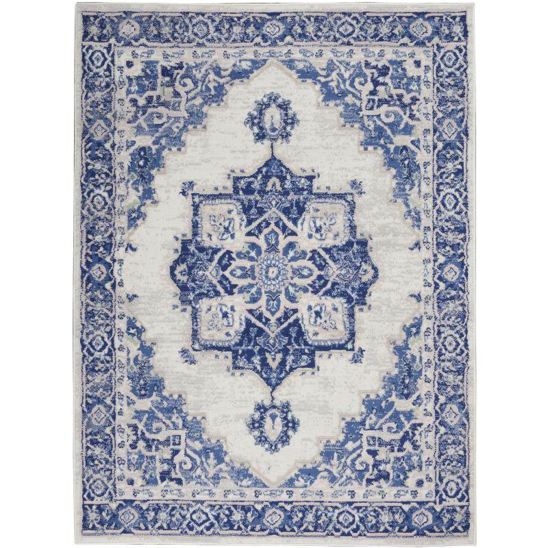 Nourison Whimsicle WHS03 Indoor only Area Rug - Ivory Blue 4' x 6'