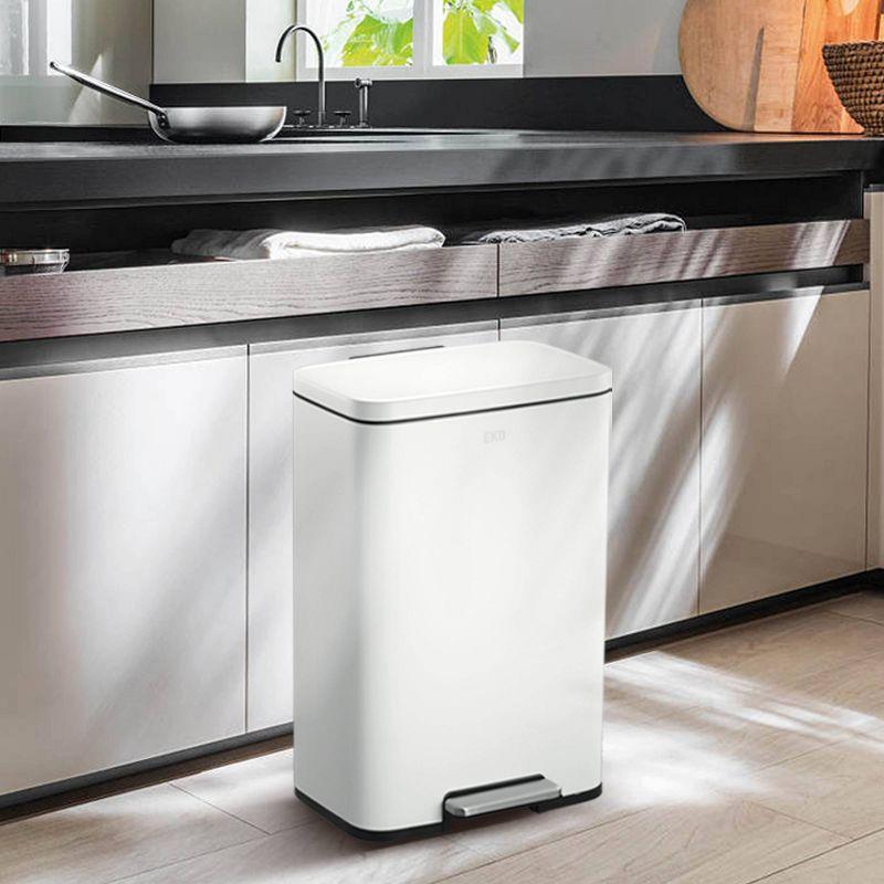 EKO Stainless Steel 50L Madison Step Trash Can