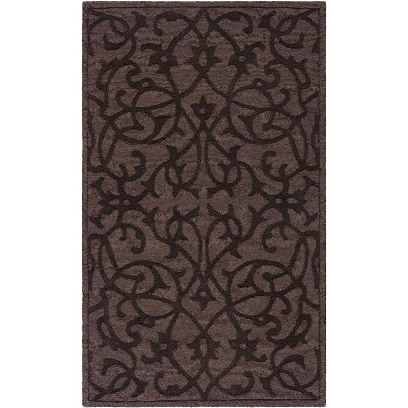 Hand-Tufted Artisan Wool Rug in Rich Brown, 3' x 5'