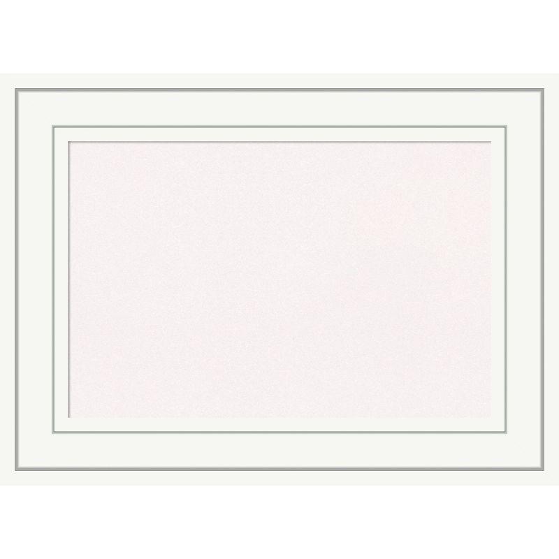 Amanti Art White Cork Board Wood Framed Craftsman White Bulletin Board 23 in. x 17 in.