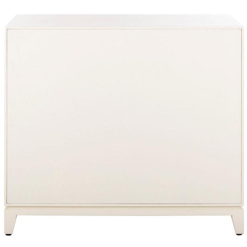 Nigel 2 Door 1 Drawer Chest - White/Brass - Safavieh.