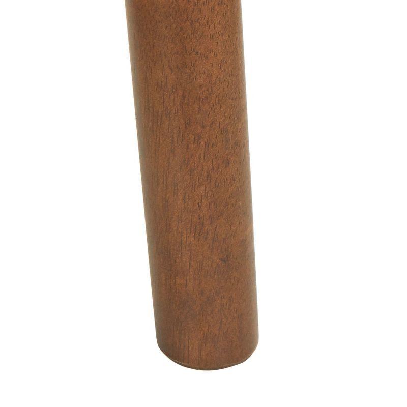 Buylateral 5pc Estelle Rectangular Dining Set Walnut/Sunflower Yellow: Upholstered Chairs, Rubberwood Frame, Foam Fill