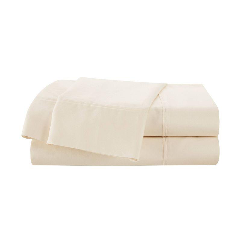 Martex 400 Thread Count Luxury Sheet Set 100% Long Staple Cotton Sateen Weave Silky Soft & Durable, Wrinkle & Fade Resistant, Deep Pocket