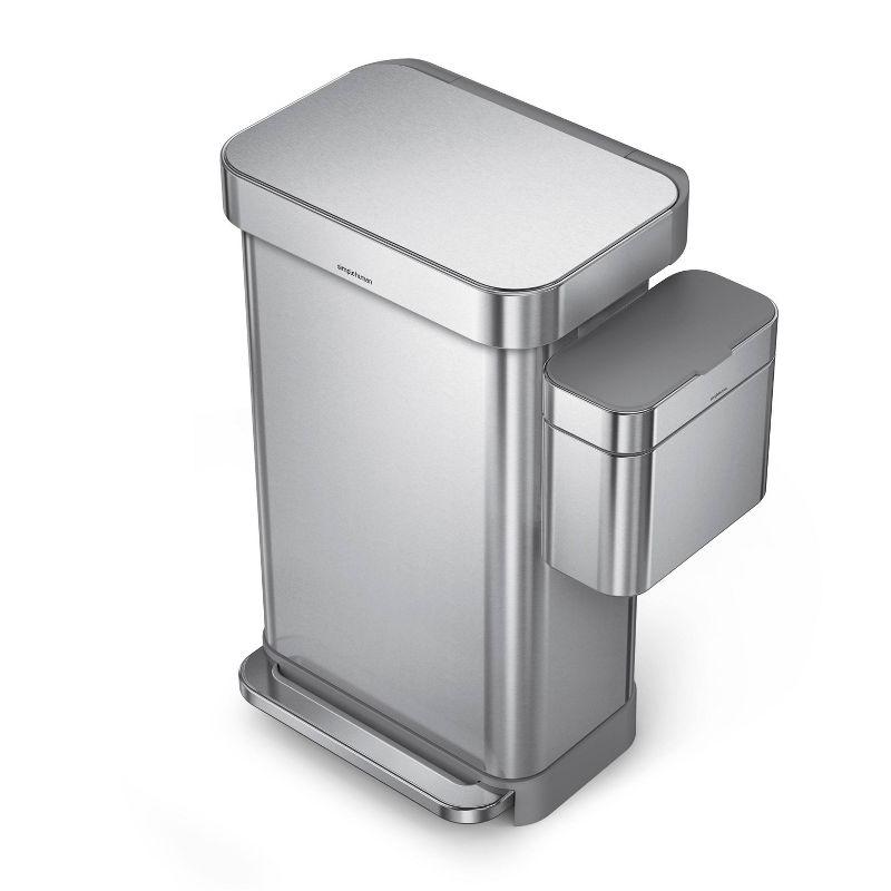 Simplehuman 4 Liter Compost Caddy, Brushed Stainless Steel
