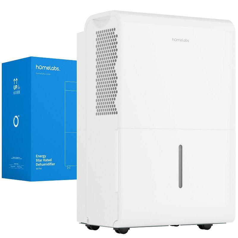 hOmeLabs hOmeLabs 50 Pint Wi-Fi Dehumidifier for up to 7,000 Sq Ft Rooms (MAX 120 Pint at 95°F, 90% RH) – Powerful Humidity Control for Large Rooms and Basements