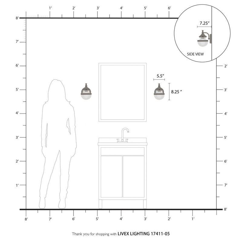 Livex Lighting Oldwick 1 - Light Vanity in  Polished Chrome