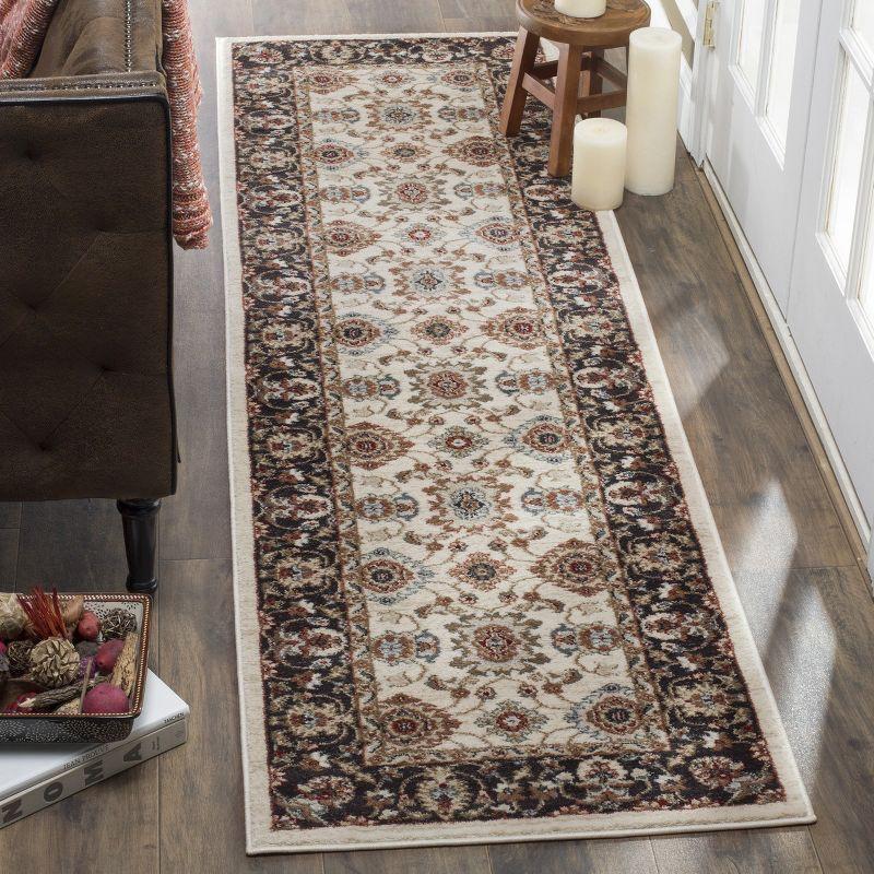 Lyndhurst LNH332 Power Loomed Runner Rug - Cream/Navy - 2'3"x8' - Safavieh.