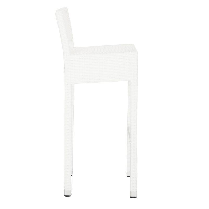 Landry Barstool - Indoor/Outdoor - FOX5212 - White - Safavieh