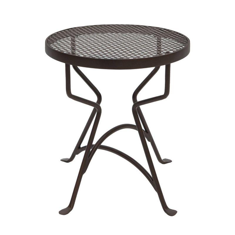 12.5" x 12" Roman Bronze Wrought Iron Capri Plant Stand Powder Coated - ACHLA Designs: No Assembly, Indoor/Outdoor Use