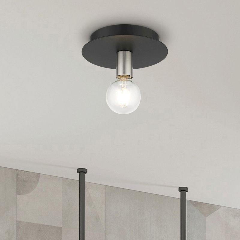 Livex Lighting Hillview 1 - Light Flush Mount in  Black