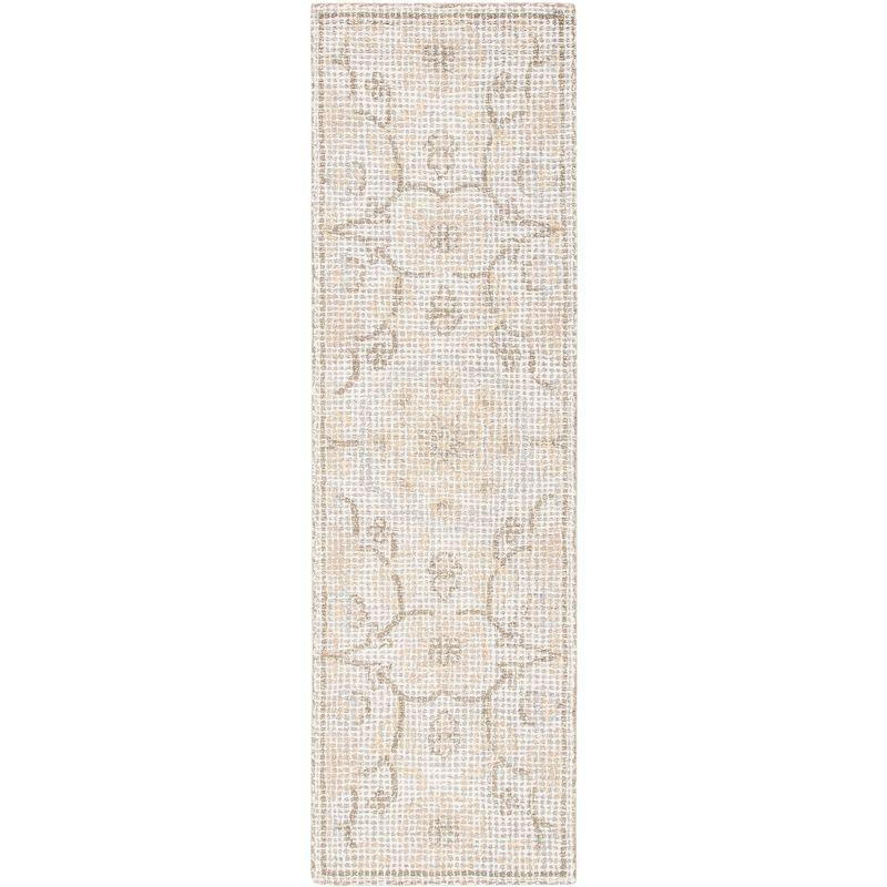 Gray Handmade Tufted Wool Abstract Area Rug, 2'3" x 8'