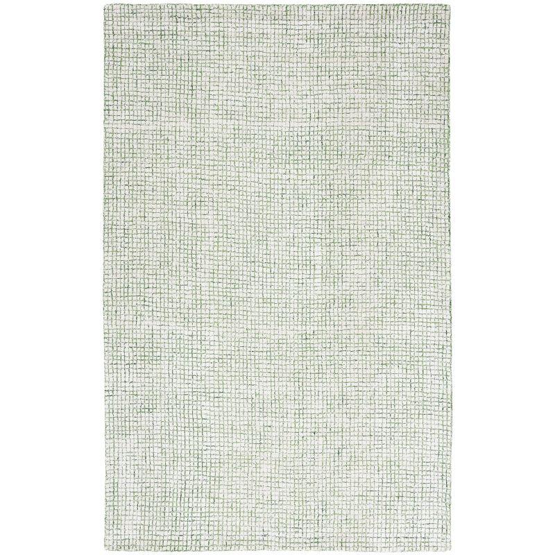 Abstract ABT470 Handmade Indoor Area Rug - Ivory/Green - 4'x6' - Safavieh