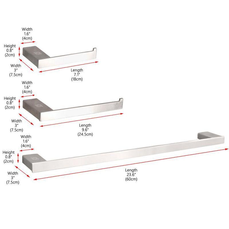Elegant Lighting HWB-13S3RBNK Sofia 3 - Piece Bathroom Hardware Set