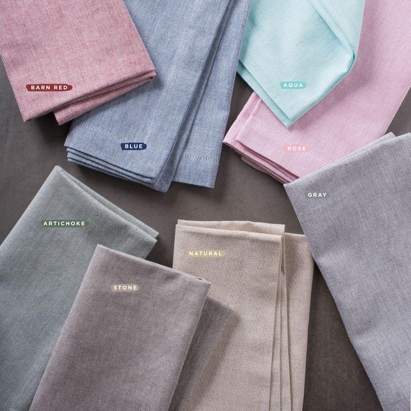 Design Imports  Chambray Napkin Set 6 Piece, Stone, 20X20"