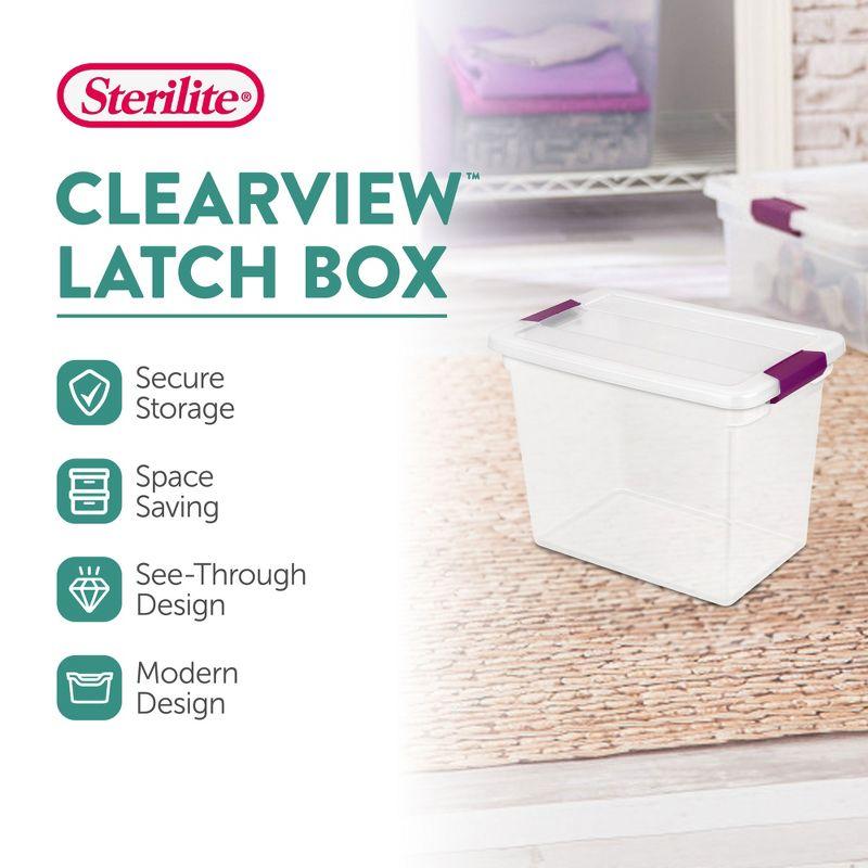 Sterilite 17611704 ClearView Latch Underbed Box