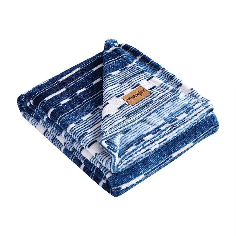 Wrangler Printed Ultra Soft Plush Fleece Throw Blanket