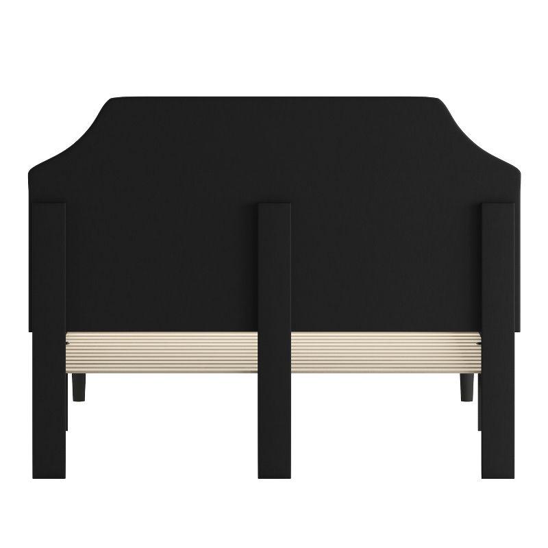 Flash Furniture Brighton Queen Size Tufted Upholstered Platform Bed in Black Fabric