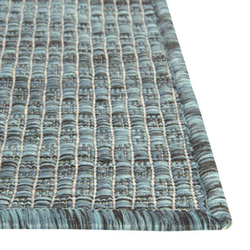 Unique Loom 9' 0 x 12' 2 Rectangle Indoor/Outdoor Solid Teal Area Rug