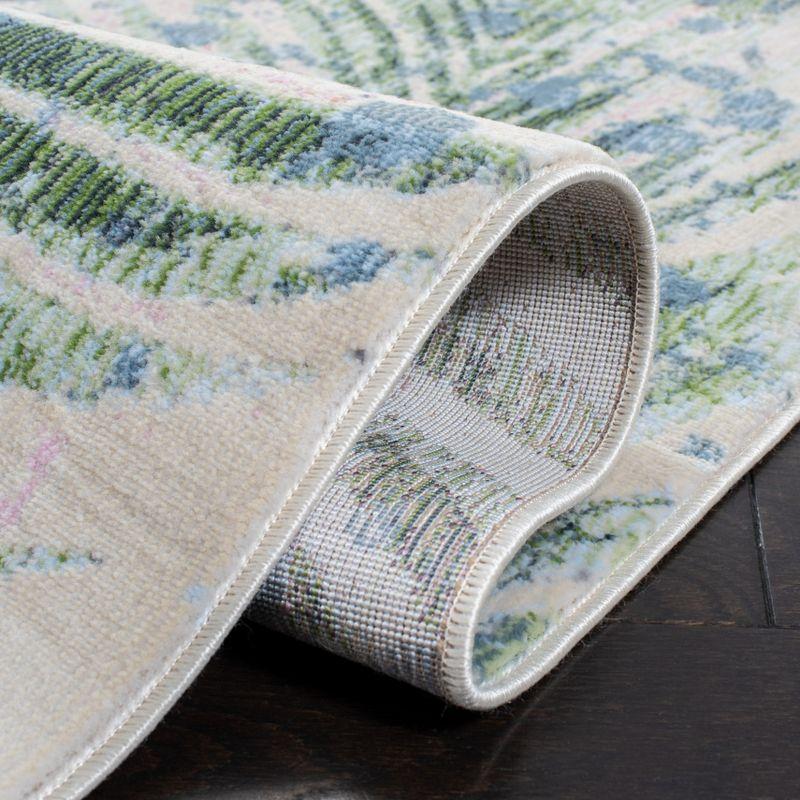 Lillian LLN382 Power Loomed Area Rug - Green/Blue - 5'3"x7'7" - Safavieh.