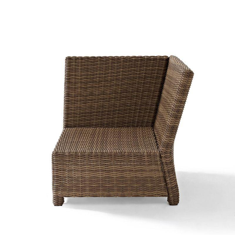 Bradenton Sand Beige Wicker Modular Corner Sofa with Steel Frame