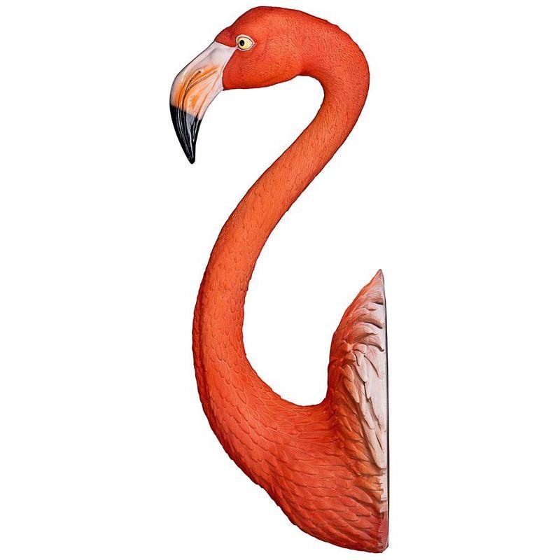 Pink Flamingo Tropical Wall Sculpture