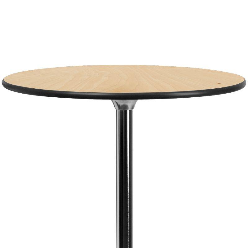 Flash Furniture Marrel Round Wood Cocktail Table with Columns