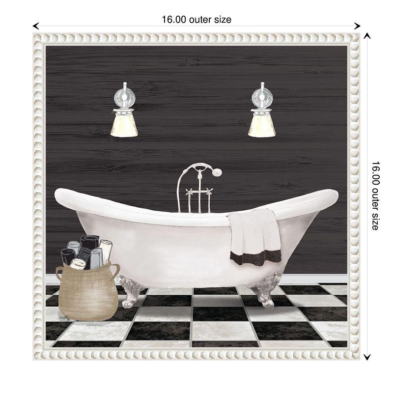 Amanti Art Modern Bathroom I by Elizabeth Medley Canvas Wall Art Print Framed 16 x 16-in.