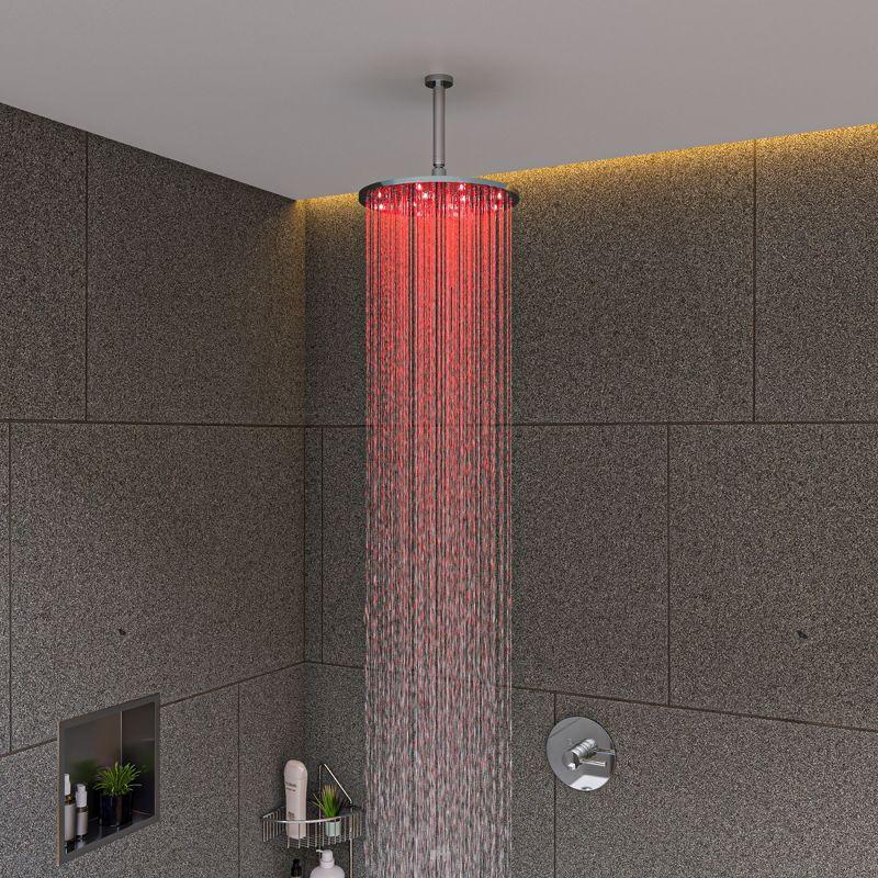 Rain Fixed Shower Head 1.8 GPM GPM with Temperature-based LED
