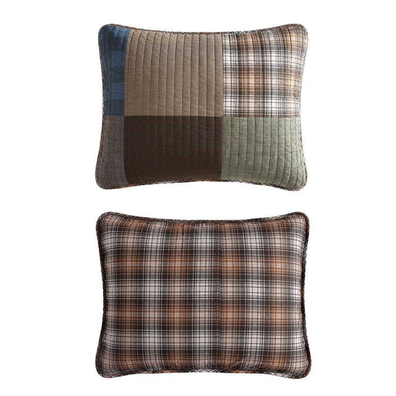 Eddie Bauer Eddie Bauer Classic Patchwork Cotton Reversible Green Quilt Set
