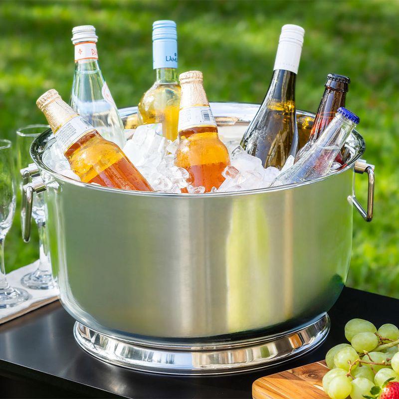 Sol Living 4.3 Gallons Stainless Steel Single Wall Beverage Tub for Parties