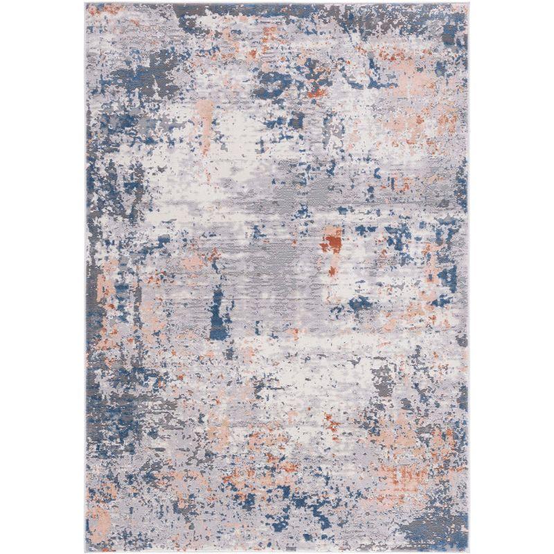 Eternal Grey and Ivory 54" Hand-Knotted Wool-Cotton Blend Rug