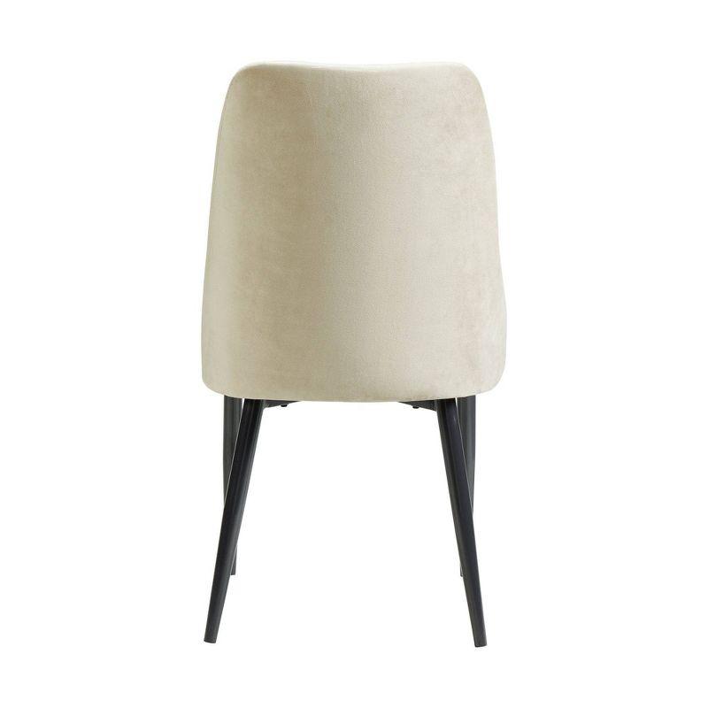 Mardelle Dining Side Chair Set Cream - Picket House Furnishings: Upholstered, Metal Legs, 2-Piece