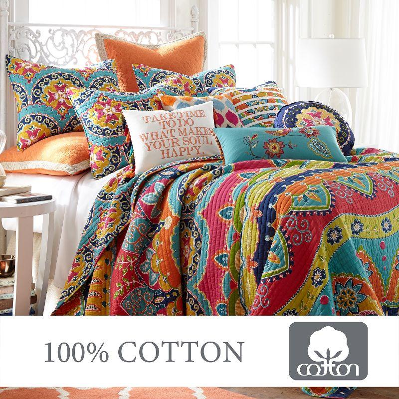 Amelie Bohemian Quilt Set - Twin/Twin XL Quilt and One Standard Pillow Sham Multi - Levtex Home