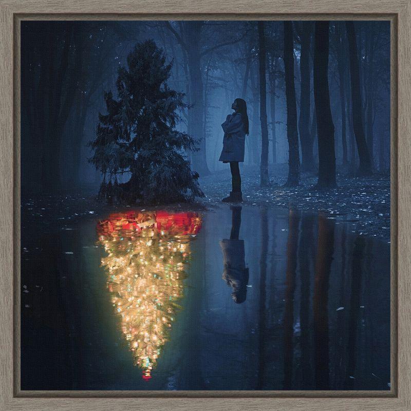 Amanti Art The Hope of Christmas (Tree) by Terry F Canvas Wall Art Print Framed 16-in. x 16-in.