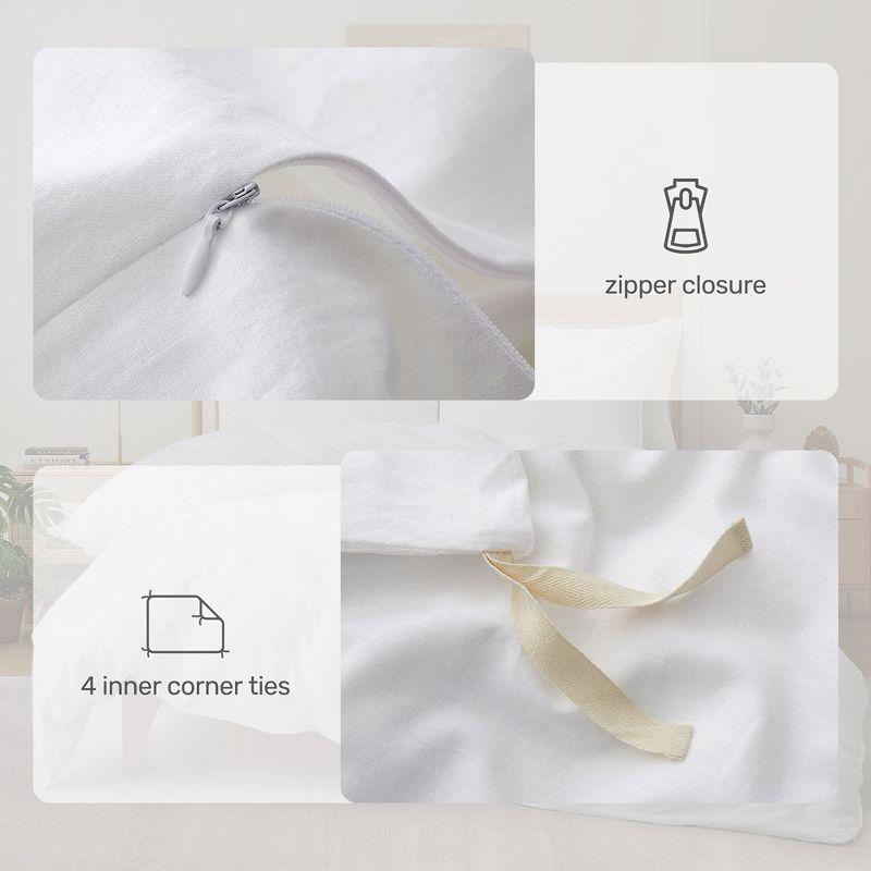 Peace Nest Linen and Cotton Duvet Cover with Pillowcase