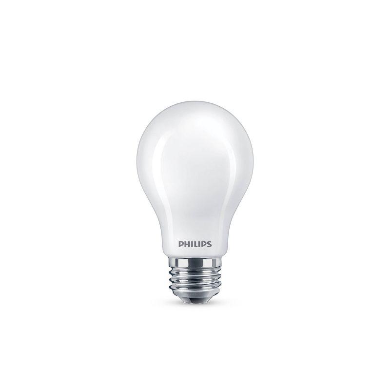 Philips 8W Frosted White Dimmable LED A19 Light Bulb 4-Pack