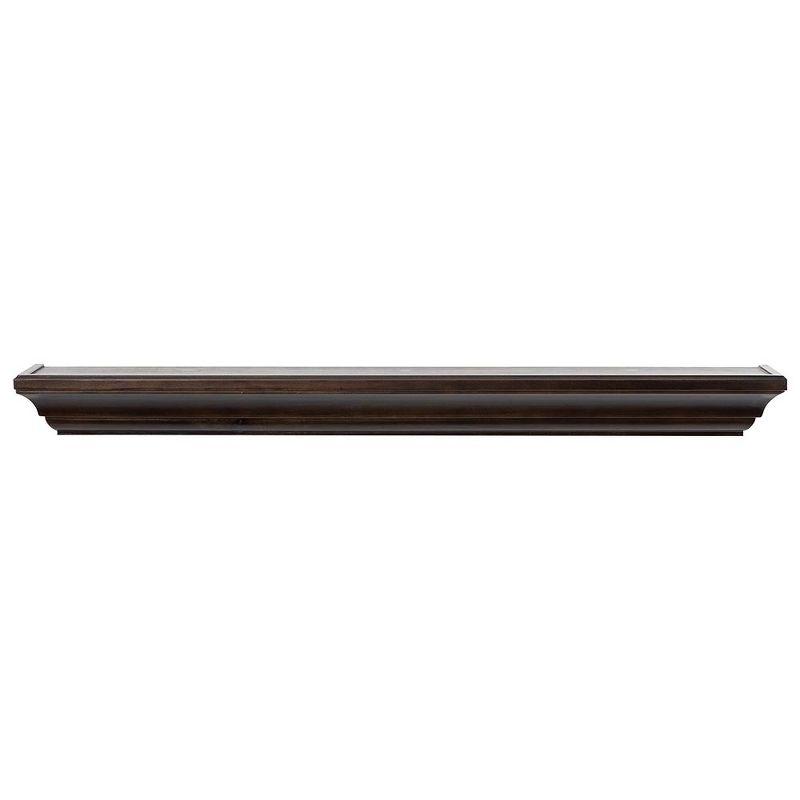 Colton 60" Chocolate Pine Floating Fireplace Mantel Shelf