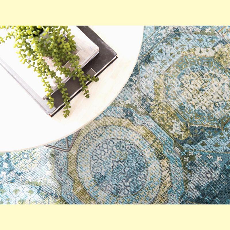 Unique Loom Baracoa Collection Area Rug - Coppelia (7'  x 10' Rectangle Light Blue/Blue)